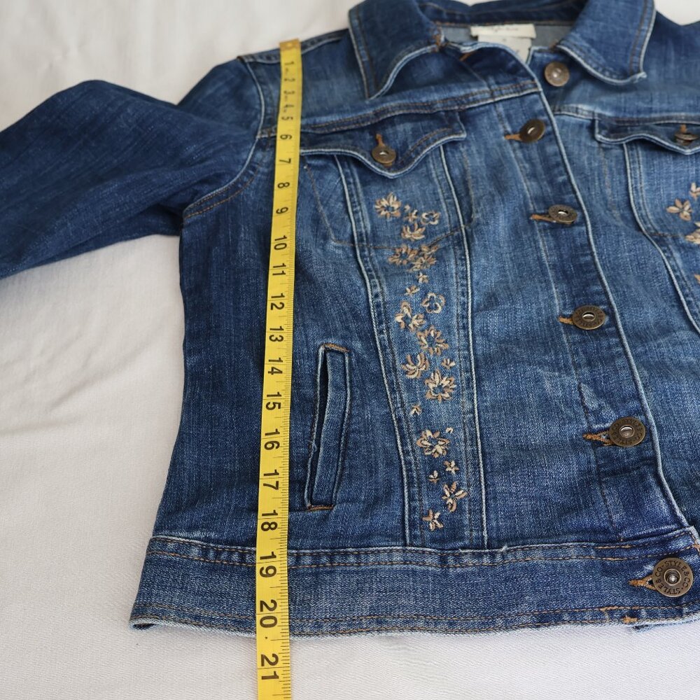Jean Jacket - Size S - Embroidered - Style & Co - Picture 8 of 12